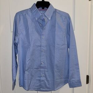 French Toast Co-Ed Long Sleeve Oxford Shirt, Blue Size 16